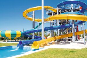 October Half Term Free Child Places - photo of a waterpark slide